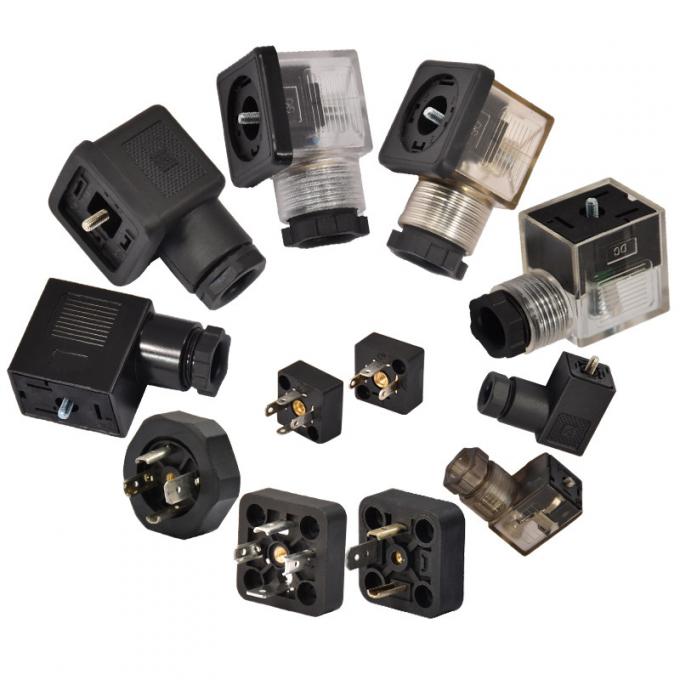 Set 5 Spine Bobina Solenoide 12V - Connettori Impermeabili IP67 Con Luce, Per Elettrovalvole