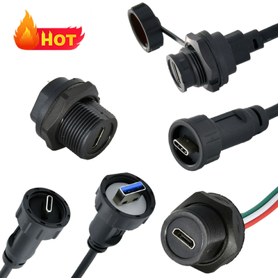 qualità  IP67 Waterproof Wire Connector USB 3.0 2.0 Adapter Mated Male To Female Panel Mount fabbrica