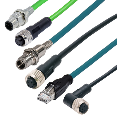 qualità  A B D X Coded 3 - 17 Pin M12 Cable Connectors Solder Locking Industrial Standard fabbrica
