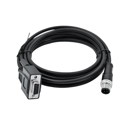 IP68 M12 4 Pin Male To DSUB 9 Pin Female Waterproof Cable Connector con il cavo del PVC PUR