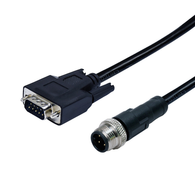 IP68 M12 4 Pin Male To DSUB 9 Pin Female Waterproof Cable Connector con il cavo del PVC PUR