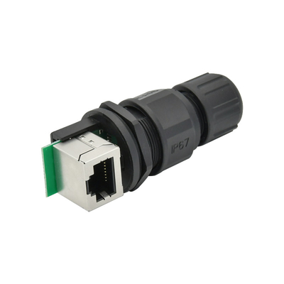 Supporto del pannello della serratura della vite schermato connettore impermeabile ad angolo retto di Ethernet Rj45