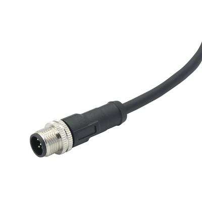 Cavo impermeabile del nero di M12 3 Pin Connector Straight Plug Sensor per liberare il connettore dell'estremità