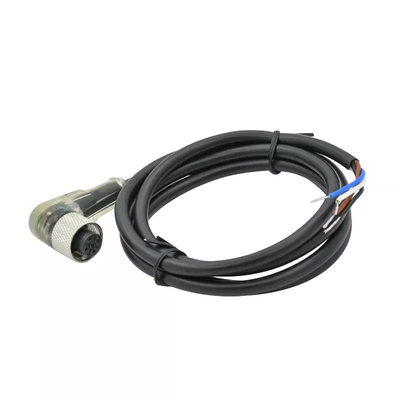 Cavo femminile trasparente impermeabile di codice LED di Pin A del connettore 4 di grado M12 di Rigoal 90