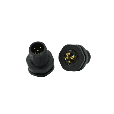 La lega per saldatura circolare di M12 5 Pin Connector Panel Mounting Male ha infilato il connettore impermeabile M12