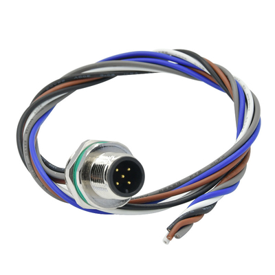 5 il cavo a tenuta d'acqua maschio del supporto del pannello del connettore la A la B la D X del sensore dei perni M12 cabla il connettore M12