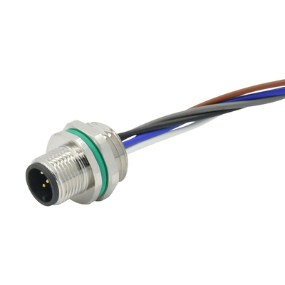 5 il cavo a tenuta d'acqua maschio del supporto del pannello del connettore la A la B la D X del sensore dei perni M12 cabla il connettore M12