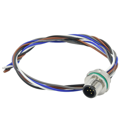 5 il cavo a tenuta d'acqua maschio del supporto del pannello del connettore la A la B la D X del sensore dei perni M12 cabla il connettore M12