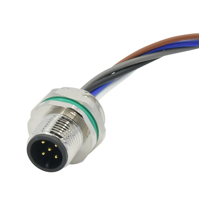 5 il cavo a tenuta d'acqua maschio del supporto del pannello del connettore la A la B la D X del sensore dei perni M12 cabla il connettore M12