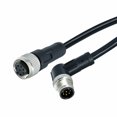 IP68 connettore di cavo impermeabile femminile del connettore 22AWG 24AWG 26AWG M12 del maschio M12