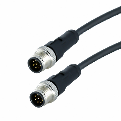 I connettori diritti del connettore di codice M12/del gomito impermeabili Overmolded di cavo