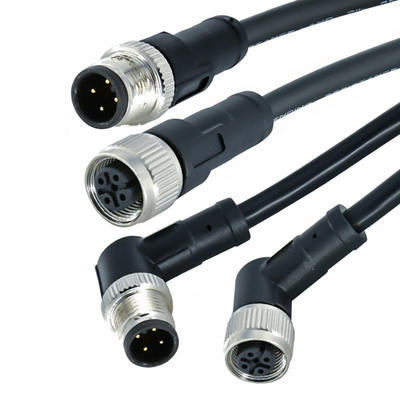 Connettori di cavo impermeabili di Overmolded M12 A codificati 5 8 Pin Core Male/femmine