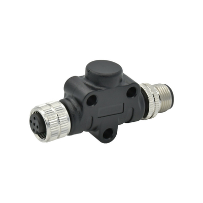 Connettore impermeabile IP68 T tipo M12 combinato un codice 5 pin maschio a femmina