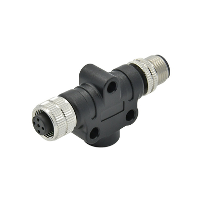 Connettore impermeabile IP68 T tipo M12 combinato un codice 5 pin maschio a femmina