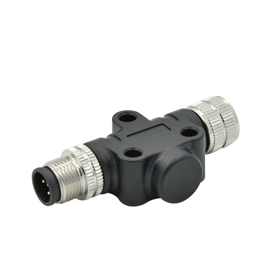 Connettore impermeabile IP68 T tipo M12 combinato un codice 5 pin maschio a femmina