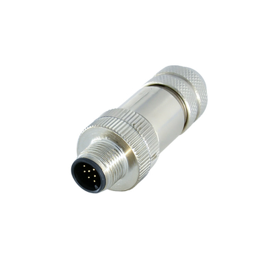 Assemblaggio Metallo M12 Impermeabile Connettori 12pin Maschio E Femmina Cablabile