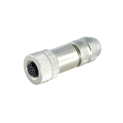 Assemblaggio Metallo M12 Impermeabile Connettori 12pin Maschio E Femmina Cablabile