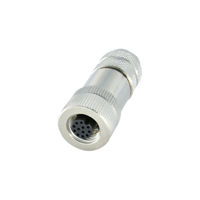 Assemblaggio Metallo M12 Impermeabile Connettori 12pin Maschio E Femmina Cablabile