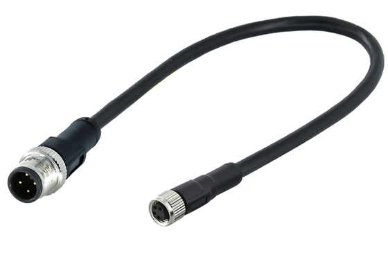Circolare da m12 a m8 3-12 contatti sensore codificato A-X esterno ip68 cavo connettore m12 m8 auto wire