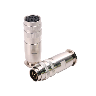 Connettore circolare M16 resistente con materiale isolante PBT e rivestimento in oro
