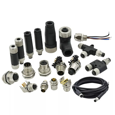 IP68 3 4 5 6 8 12 17 Pin A B D Codice Maschio Femmina Cable Molding Straight Signal Panel Mount M8 M12 connettore impermeabile
