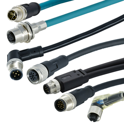 M12 Sottile per l'aviazione maschile/femminile 3/4/5/6/8/12/17-Core Pinhole Connector con core di gomma stampato