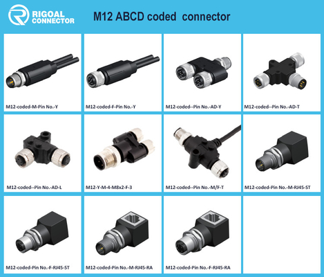 M12 Sottile per l'aviazione maschile/femminile 3/4/5/6/8/12/17-Core Pinhole Connector con core di gomma stampato