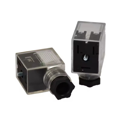 Valvola solenoidale trasparente per giunto femminile DIN 43650 Fabbrica di connettori di canale