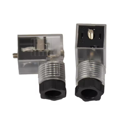 Valvola solenoidale trasparente per giunto femminile DIN 43650 Fabbrica di connettori di canale