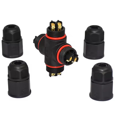 Collegamento idraulico con rivestimento nero con tensione nominale di 250 V CA e resistenza di contatto di 10 MΩ