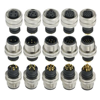 Rigoal M12 A codice maschio femmina 3-17 pin connettore aereo impermeabile