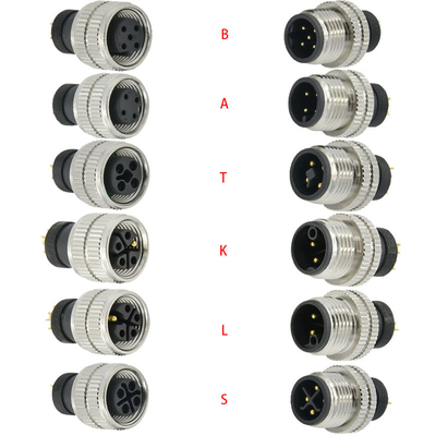 Rigoal M12 A codice maschio femmina 3-17 pin connettore aereo impermeabile
