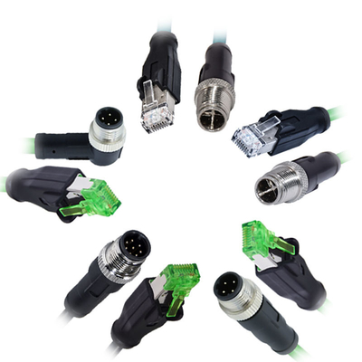Connettore impermeabile M12 a RJ45 da 3 a 17 pin A B C D X Maschio Femmina