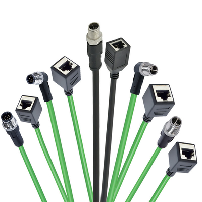 Connettore impermeabile M12 a RJ45 da 3 a 17 pin A B C D X Maschio Femmina