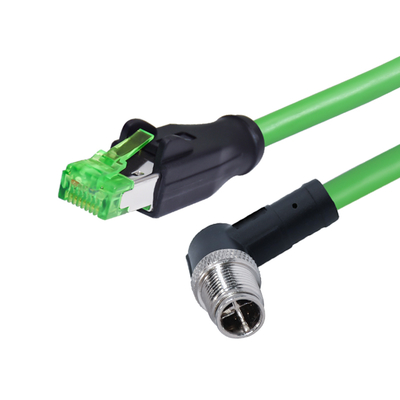 Cavo Ethernet RJ45 impermeabile M12 X Code 8 Pin Maschio Cat 6