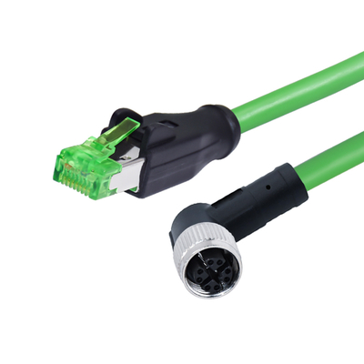 Cavo Ethernet RJ45 impermeabile M12 X Code 8 Pin Maschio Cat 6