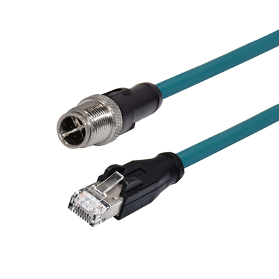 Cavo Ethernet RJ45 impermeabile M12 X Code 8 Pin Maschio Cat 6