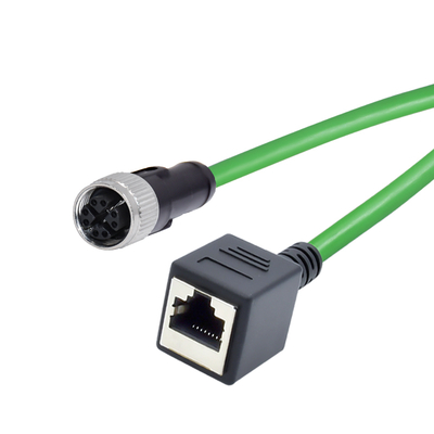 Cavo Ethernet RJ45 impermeabile M12 X Code 8 Pin Maschio Cat 6