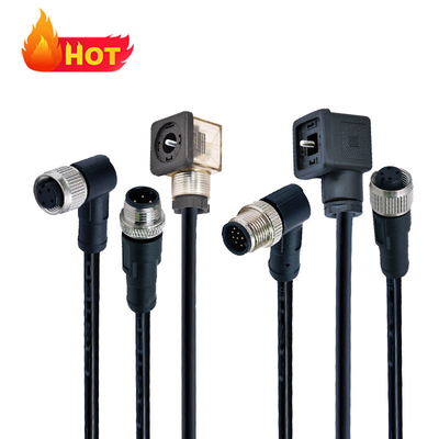 Connettore M12 per elettrovalvola, impermeabile IP67, tipo DIN 43650 A B C