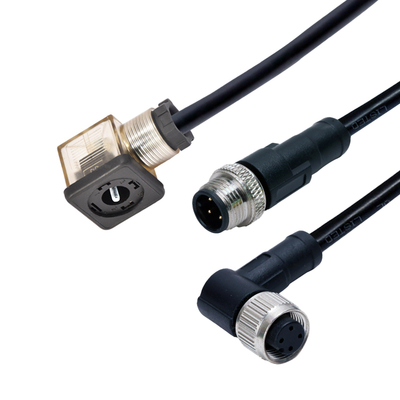 Connettore M12 per elettrovalvola, impermeabile IP67, tipo DIN 43650 A B C