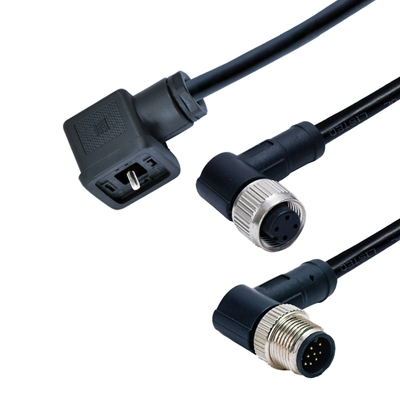 Connettore M12 per elettrovalvola, impermeabile IP67, tipo DIN 43650 A B C