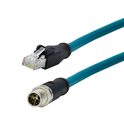 Adattatore M12 X Code a RJ45 Cat6 10Gbps Impermeabile IP67