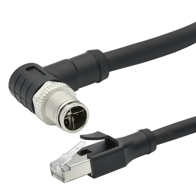 Adattatore M12 X Code a RJ45 Cat6 10Gbps Impermeabile IP67