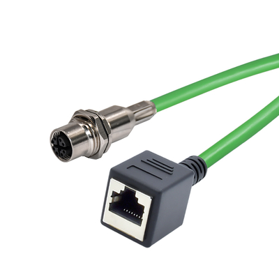 Connettore Ethernet M12 a RJ45 B D X Code IP67 per uso industriale