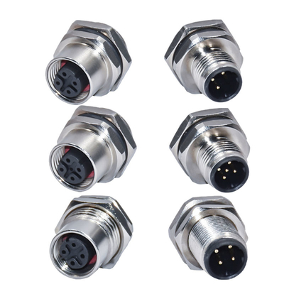 M12 Waterproof Connector Male Female 3-17 Pin IP67 IP68 DIN