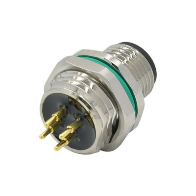 Connettore Rigoal M12 8-Pin IP67 Impermeabile Maschio Femmina per Montaggio a Pannello