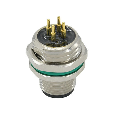 Connettore Rigoal M12 8-Pin IP67 Impermeabile Maschio Femmina per Montaggio a Pannello
