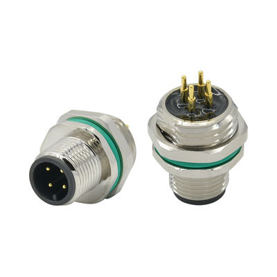 Connettore Rigoal M12 8-Pin IP67 Impermeabile Maschio Femmina per Montaggio a Pannello