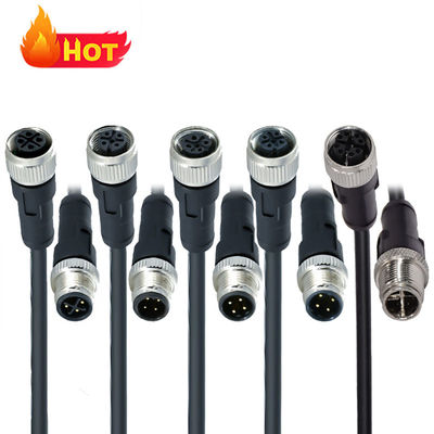 Connettore M12 impermeabile IP68 3-17 pin maschio femmina tipo a vite DIN