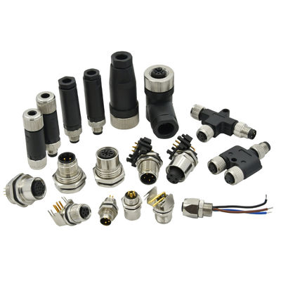 M12 connettore impermeabile IP67 IP68 maschio femmina 3-24 pin DIN IEC61076